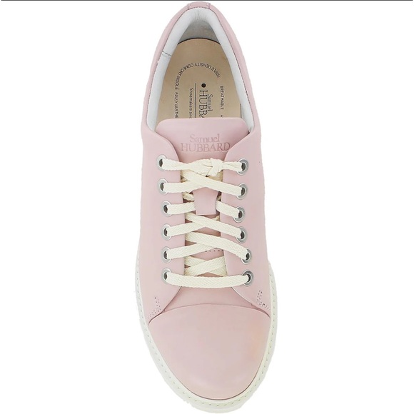Samuel Hubbard Women’s Fast Pink Full Grain Leather Sneakers Size 6.5 Like New - Picture 3 of 6